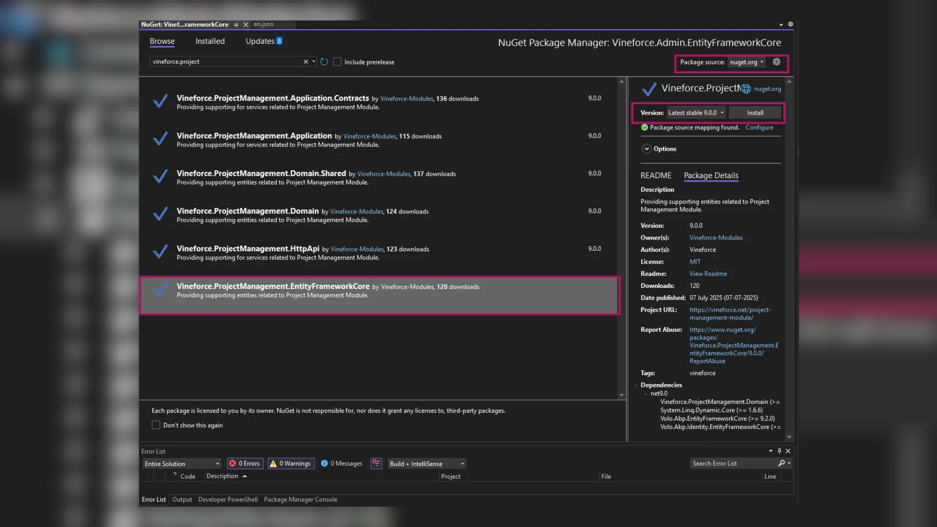 Add Required Packages